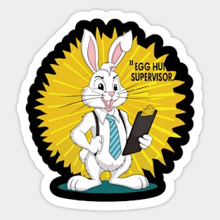 Professional Bunny Egg Hunt Supervisor Easter Funny Sticker